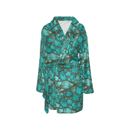 All Turquoise Women's Bath Robe