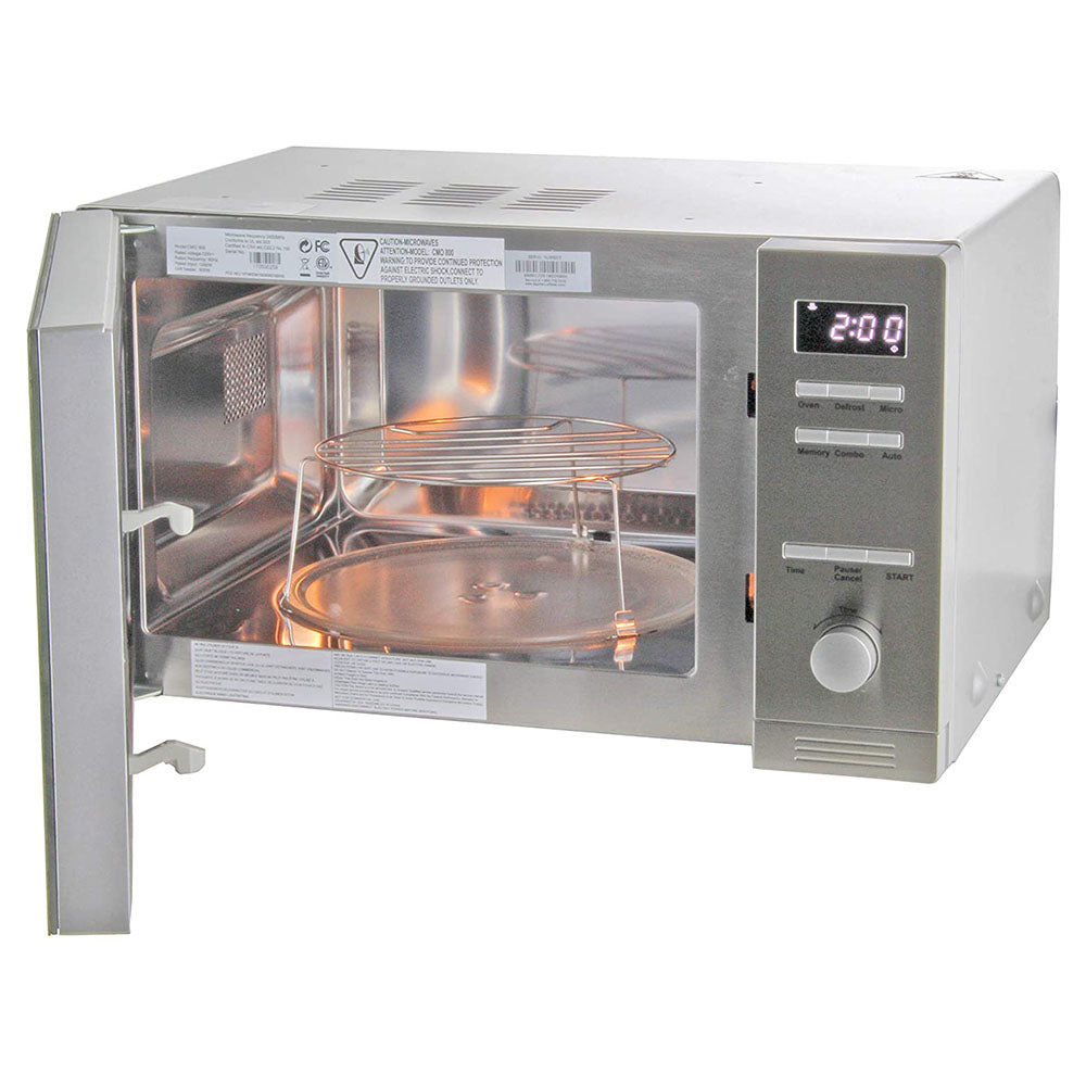 Equator 0.8 Cubic Foot Countertop Microwave and Oven Combo, Stainless Steel