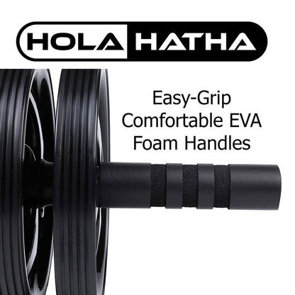 HolaHatha Exercise Fitness Abdominal Core Toner Workout Double Ab Roller Wheel