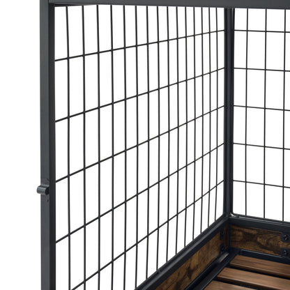 Furniture Dog Cage Crate with Double Doors. Antique Brown,38.78" W x 27.36" D x 32.17" H.