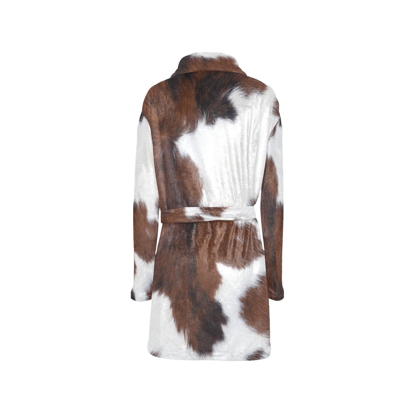 Cowhide Print Women's Western Bath Robe