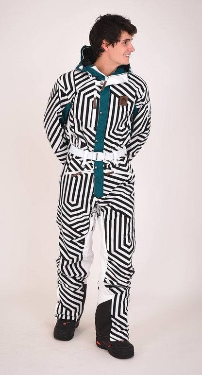 Fall Line Black & White Men's Ski Suit