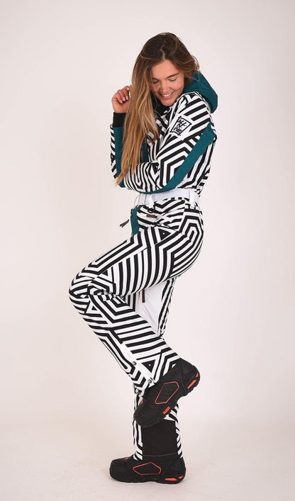 Fall Line Black & White Women's Ski Suit