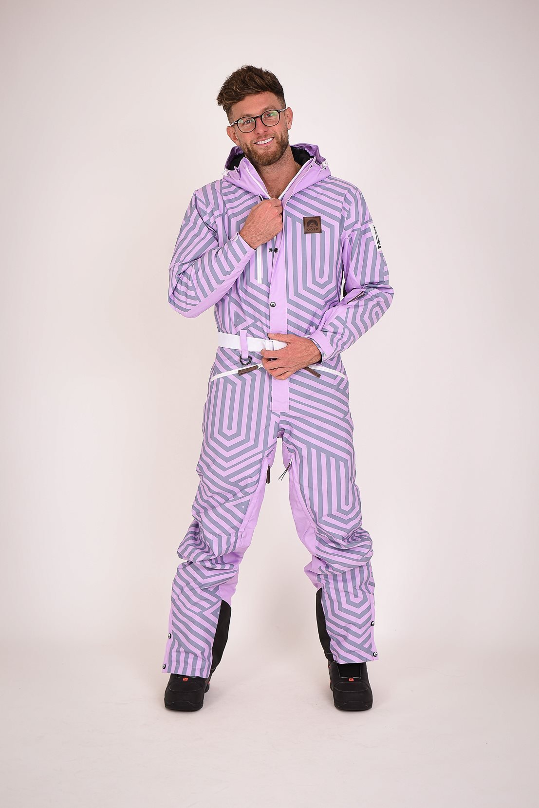 Fall Line Purple & Grey Men's Ski Suit