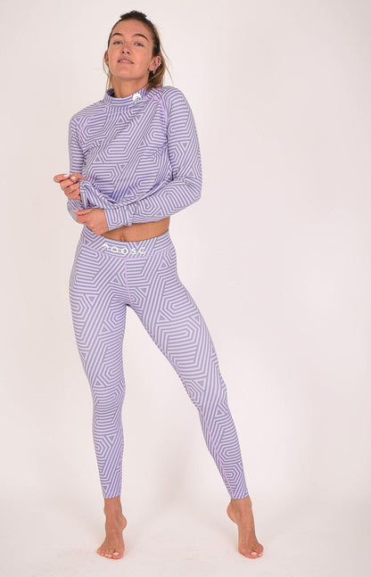 Fall Line Purple & Grey Womens Baselayer Legging