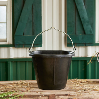 Farm Innovators 18 Qt Rubber Flat Back Heated Bucket w/ Guard, 90 Watt (3 Pack)