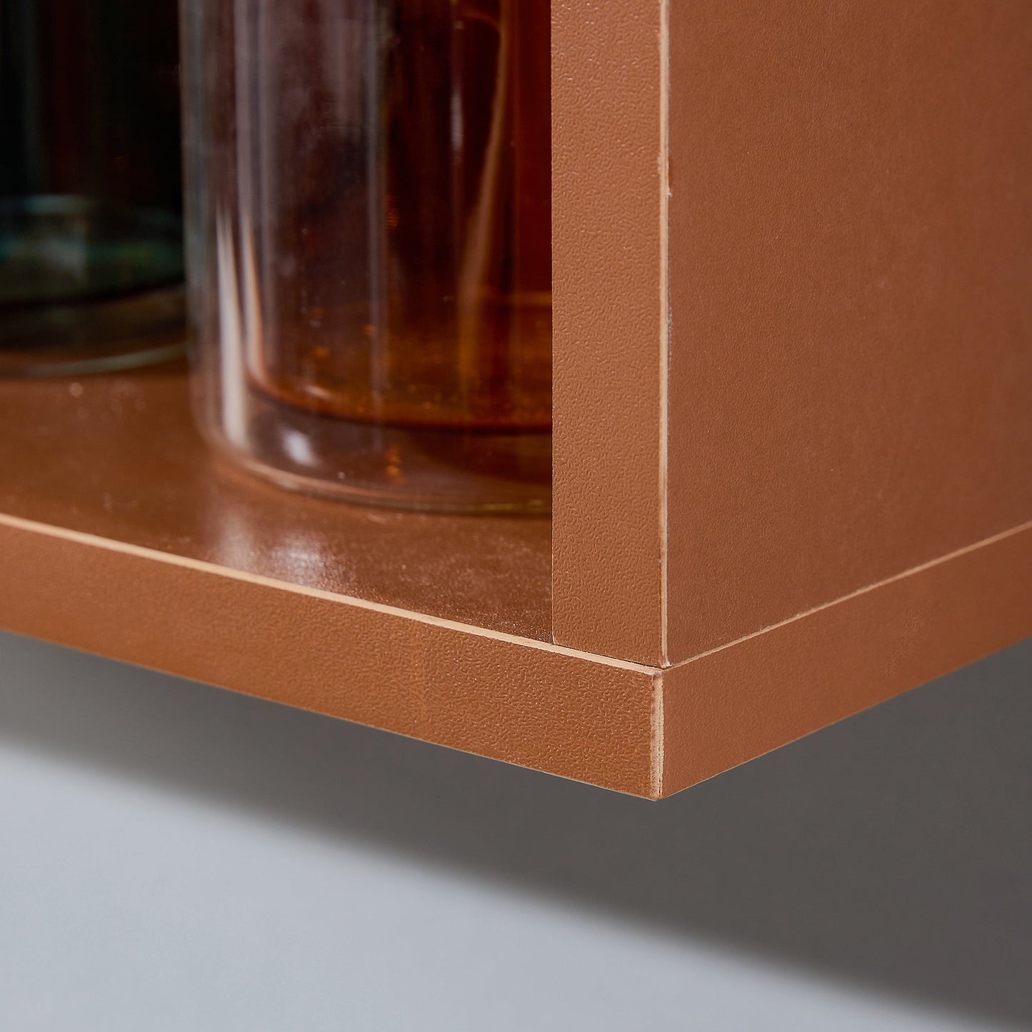 Wood wall-mounted storage cabinet, 5-layer toilet bathroom storage cabinet, multifunctional cabinet with adjustable door, chocolate brown