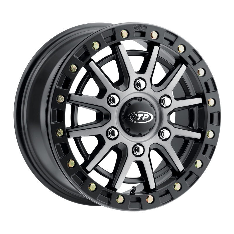 ITP SD10 Beadlock 15x7 / 5/4.5 BP / 6+1 Offset Grey w/ Black Ring Wheel