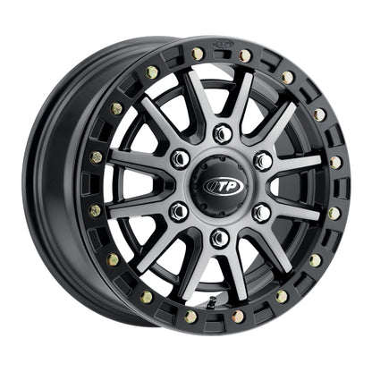 ITP SD10 Beadlock 15x7 / 5/4.5 BP / 6+1 Offset Grey w/ Black Ring Wheel