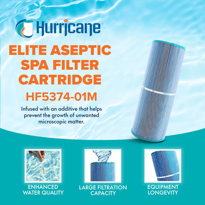 Hurricane 2 Pack HF5374-01M Elite Aseptic Pool Spa Filter Cartridge Replacement