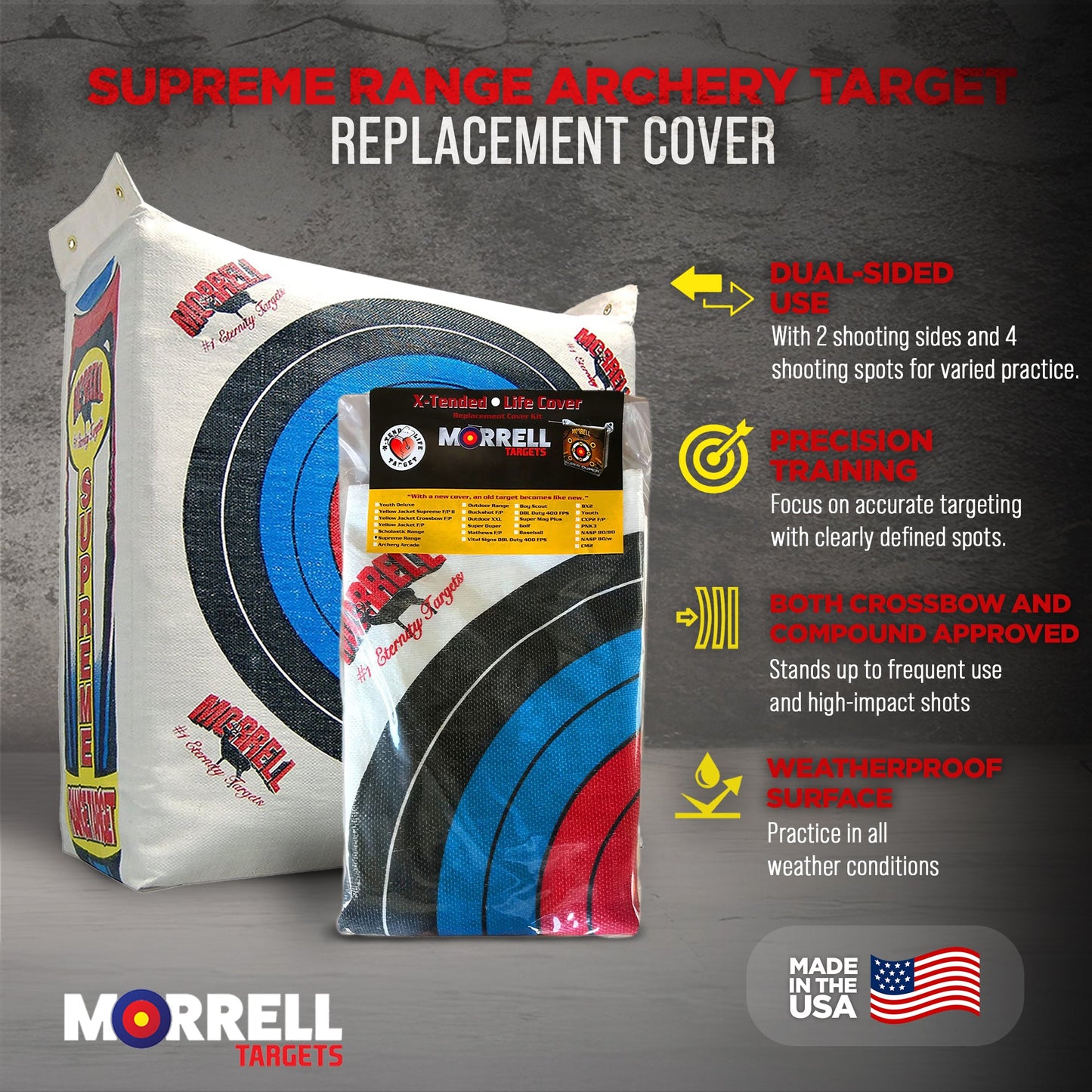 Morrell Supreme Range Archery Target Replacement Cover (Cover Only) (3 Pack)