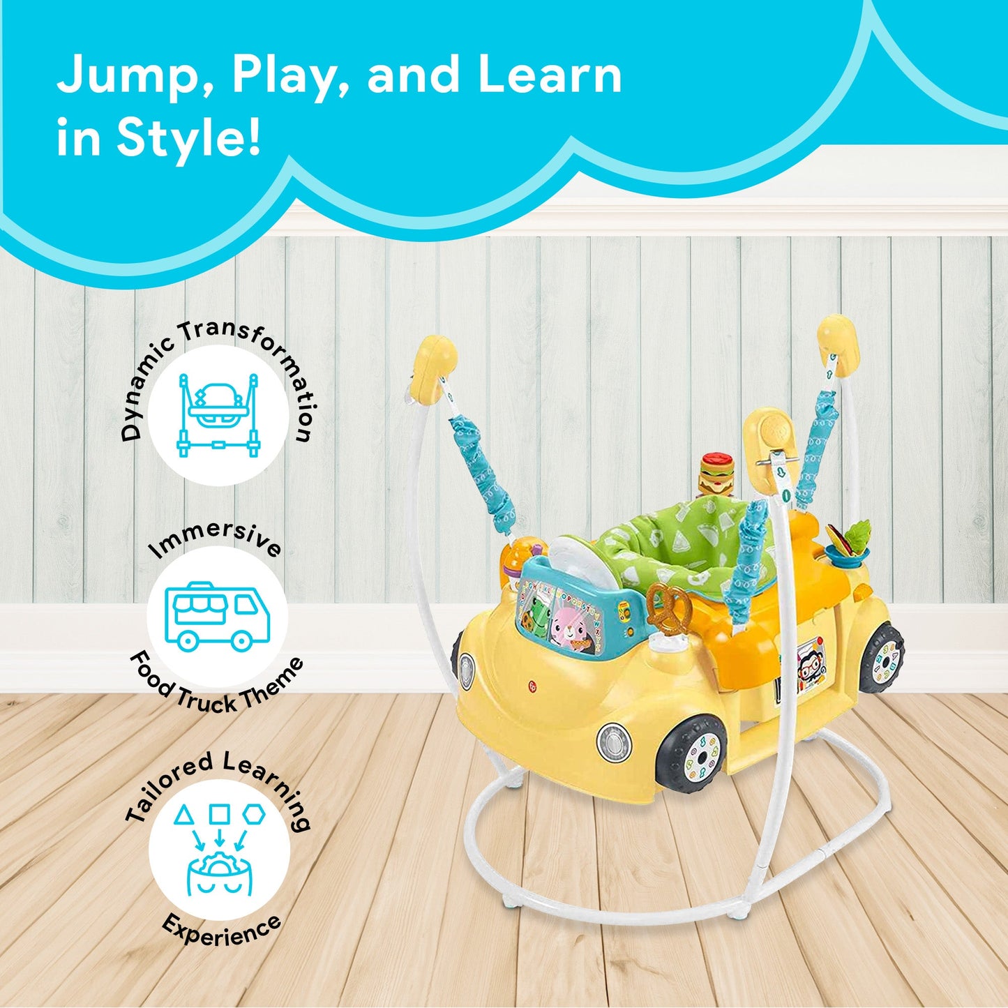 Fisher-Price 2-in-1 Servin' Up Fun Jumperoo Baby Development Activity Center