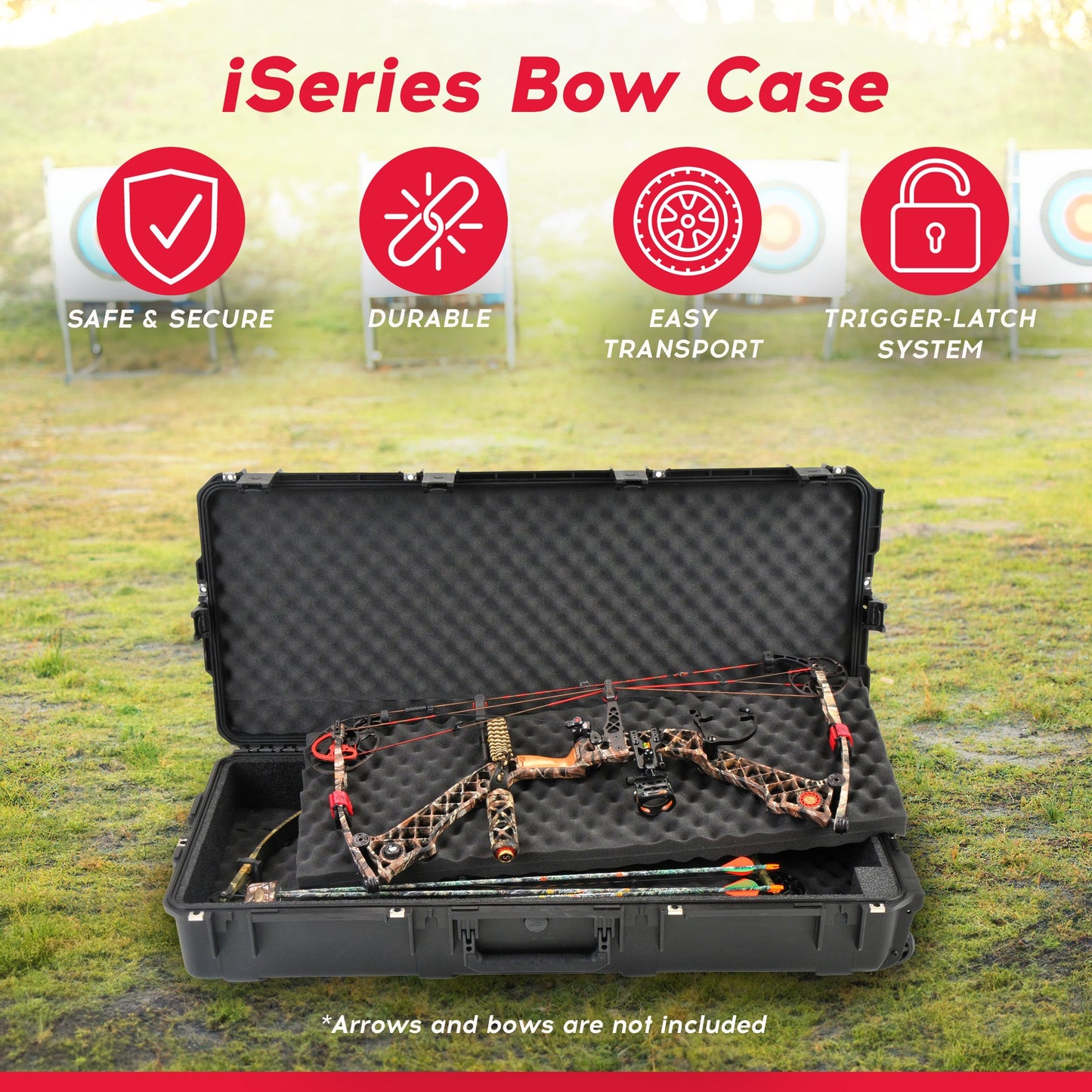 SKB Cases 3I-4217-db iSeries Double Rifle or Bow Case with Hard Plastic Exterior