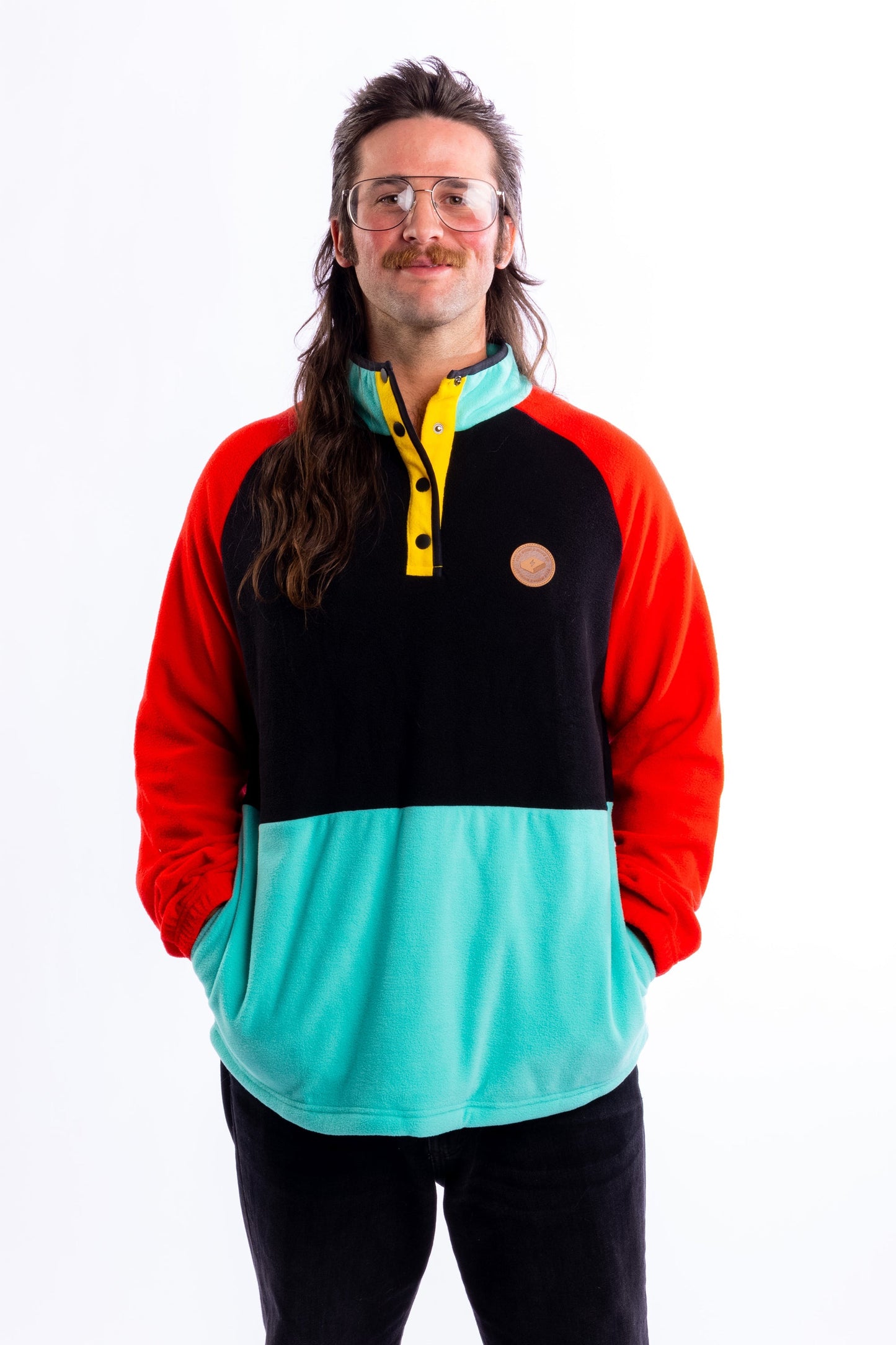 The Radio Station | Retro Colorblock Fleece