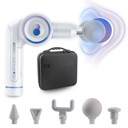 Reathlete FOLD Interchangeable Folding Massage Therapy Gun for Athletes, White