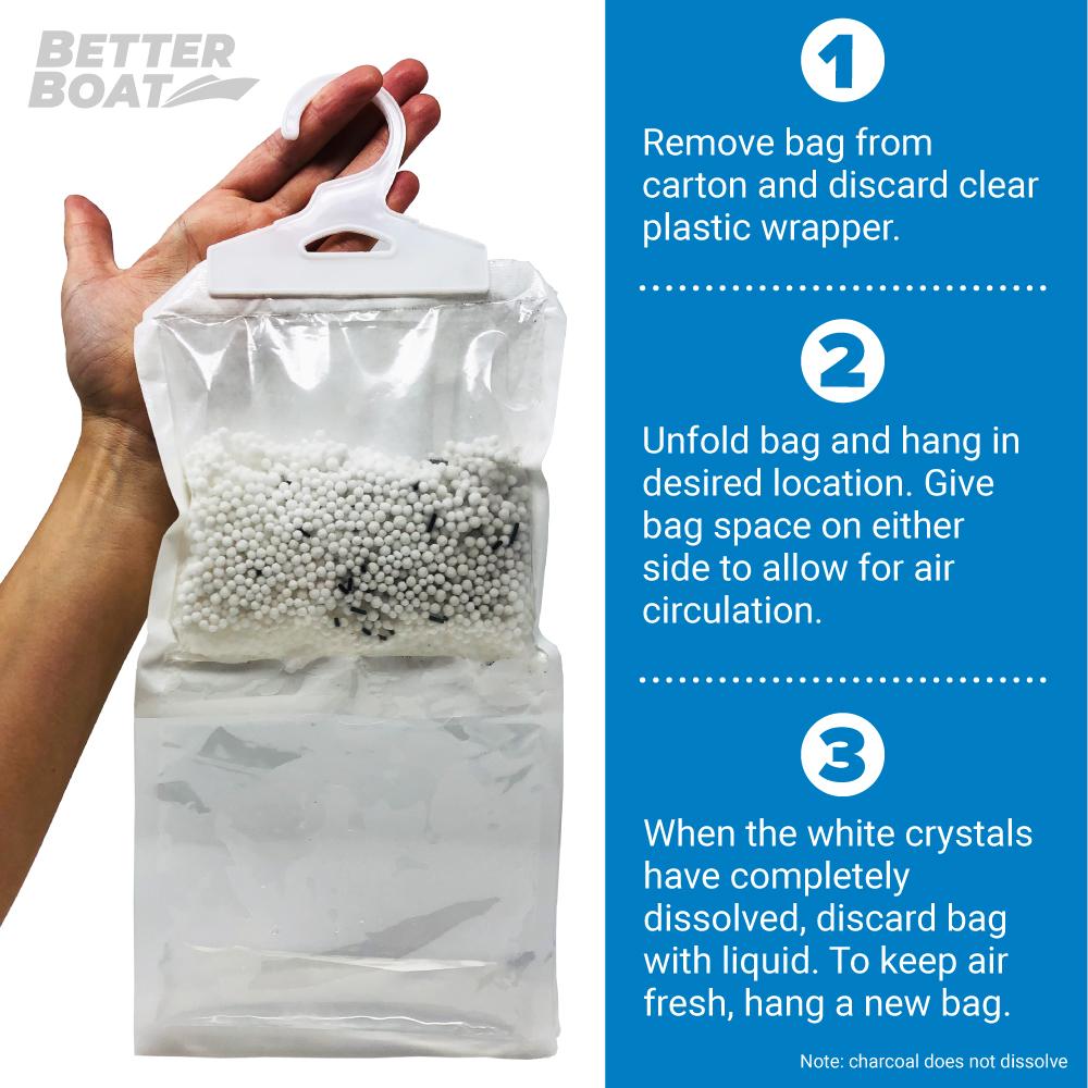 Four Pack Boat Dehumidifier Hanging Bags