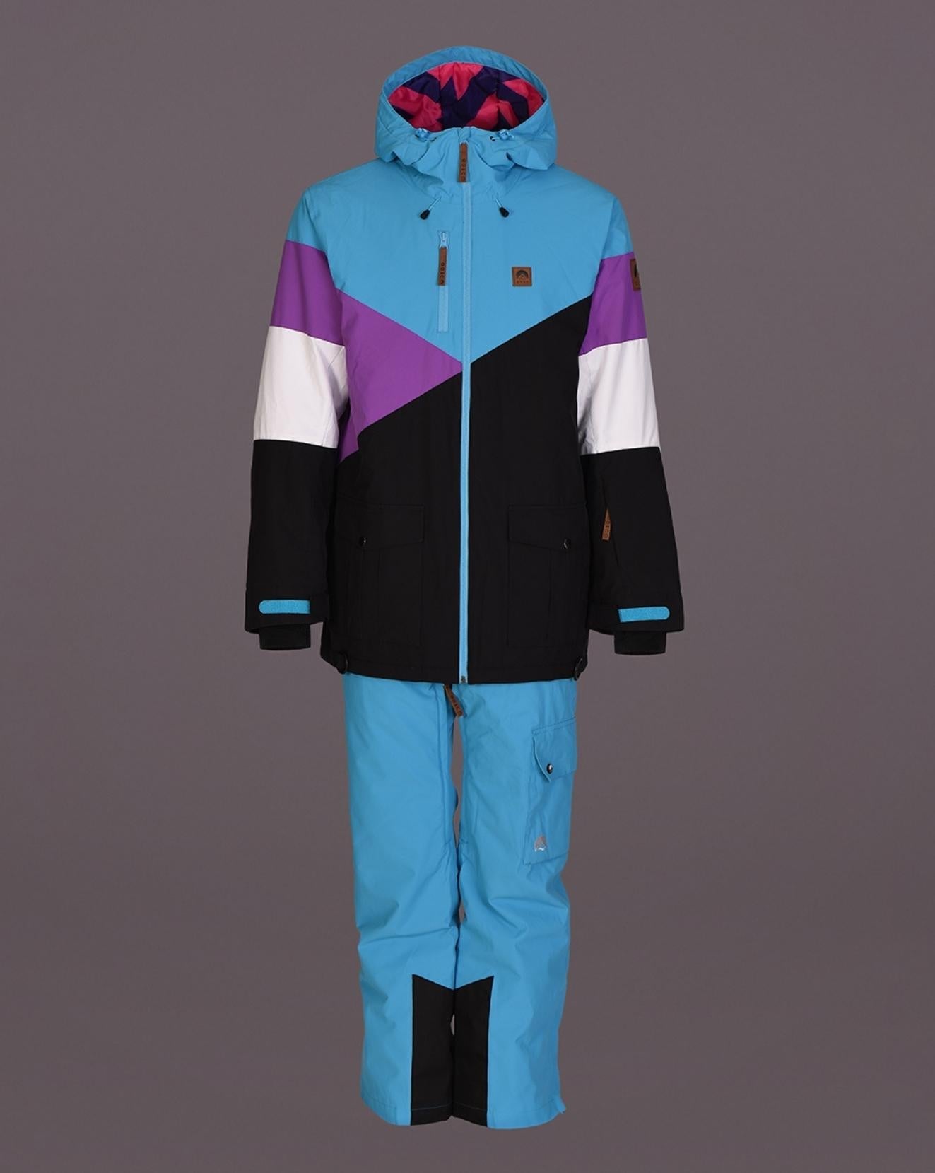 Fresh Pow Men's Ski & Snowboard Jacket - Blue, Purple & Black