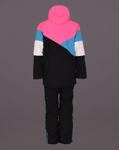 Fresh Pow Men's Ski & Snowboard Jacket - Neon Pink, Blue & Black