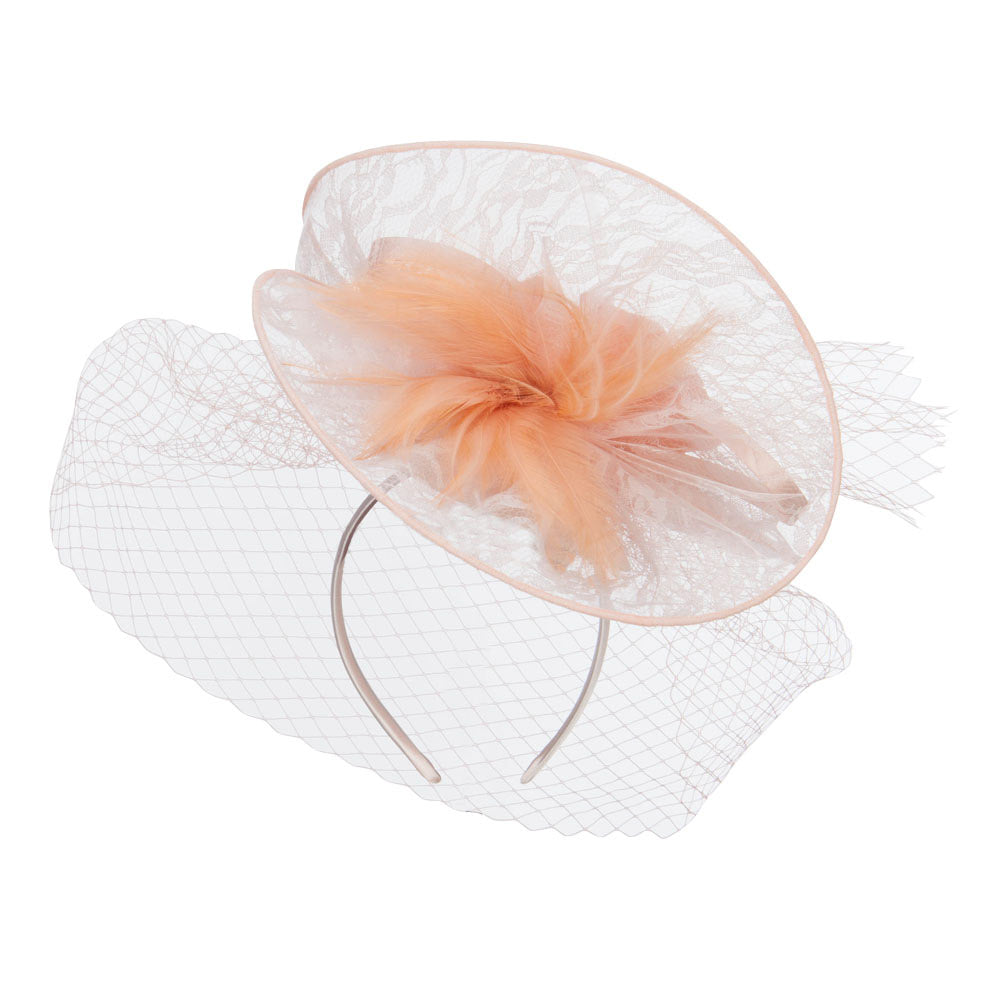 Fan Up Lace Flower Fascinator