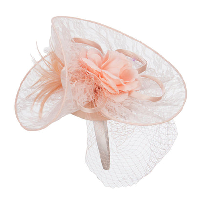 Fan Up Lace Flower Fascinator