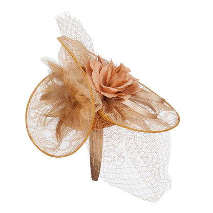 Fan Up Lace Flower Fascinator