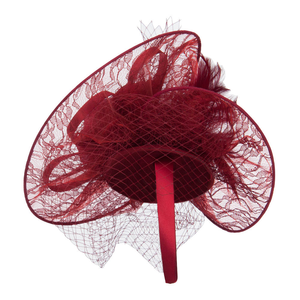 Fan Up Lace Flower Fascinator