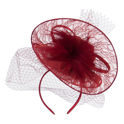 Fan Up Lace Flower Fascinator