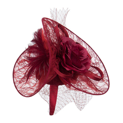 Fan Up Lace Flower Fascinator