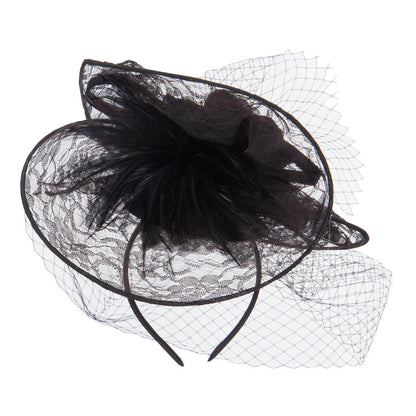 Fan Up Lace Flower Fascinator