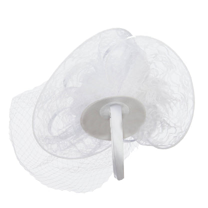 Fan Up Lace Flower Fascinator