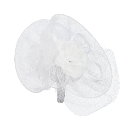 Fan Up Lace Flower Fascinator