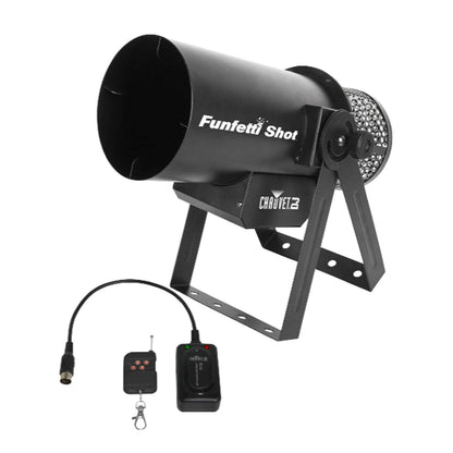 Chauvet DJ FUNFETTI SHOT Professional Party Confetti Cannon Launcher w/ Remote
