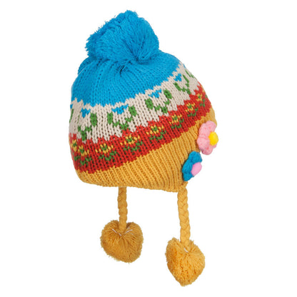 Girl's Flowers Detailed Ski Beanie