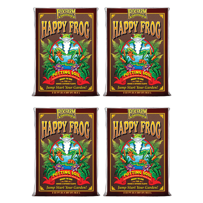 FoxFarm Happy Frog pH Adjusted Garden Potting Soil Bag,1.5 Cubic Feet (4 Pack)
