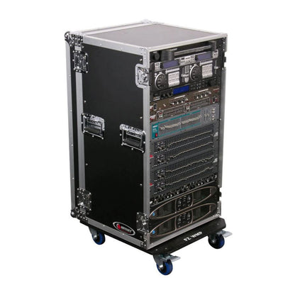 Odyssey FZAR20W Heavy Duty Portable Flight Zone 20 Space Amp Rack With Wheels