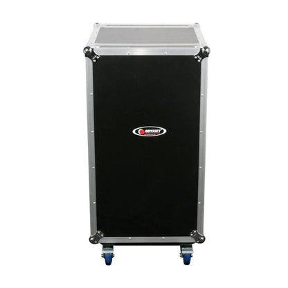 Odyssey FZAR20W Heavy Duty Portable Flight Zone 20 Space Amp Rack With Wheels