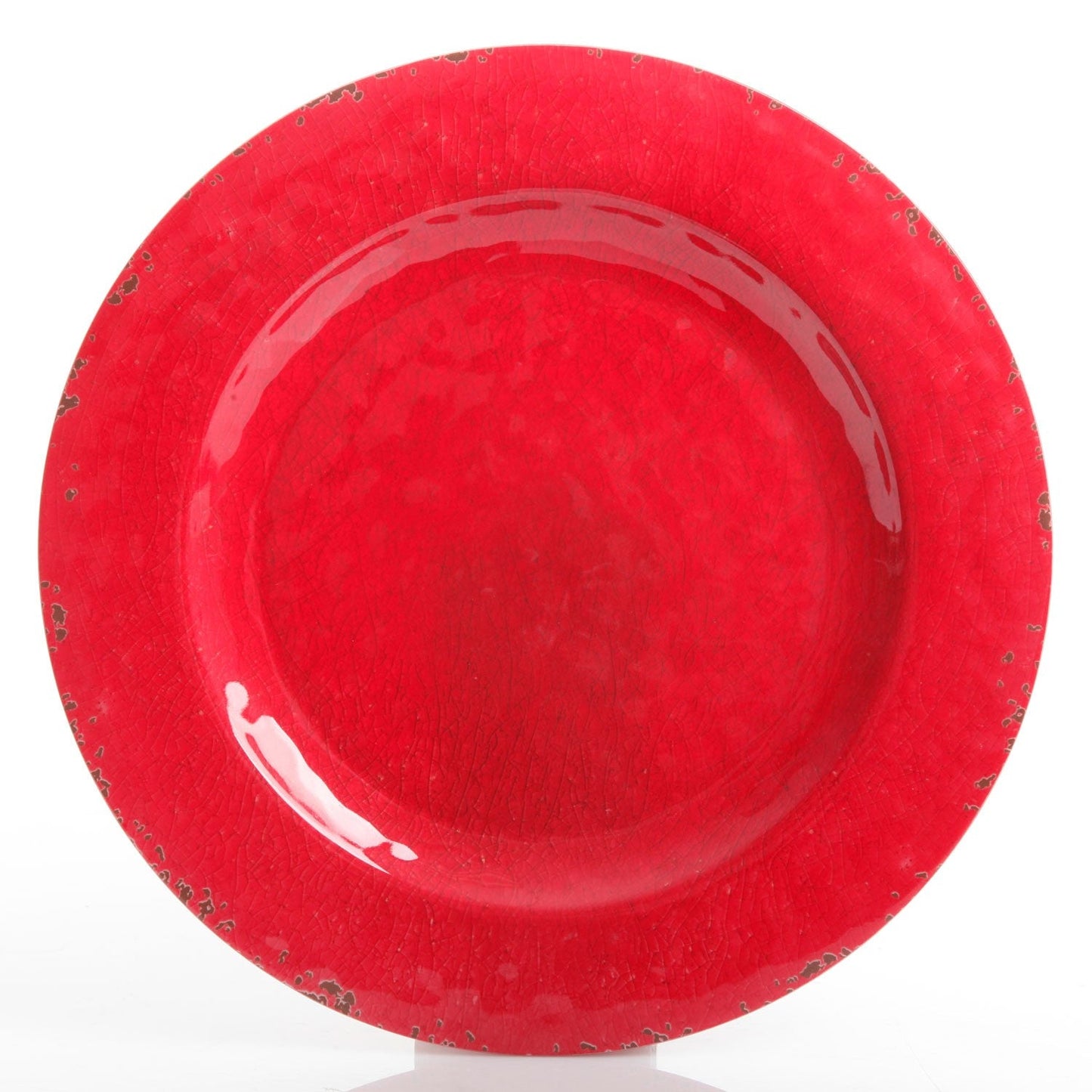 Gibson Studio California Mauna 12-Piece Durable Melamine Dinnerware Set, Red