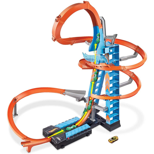 Hot Wheels GJM76 Action Sky Crash Tower Trackset Motorized Racing Playset Toy