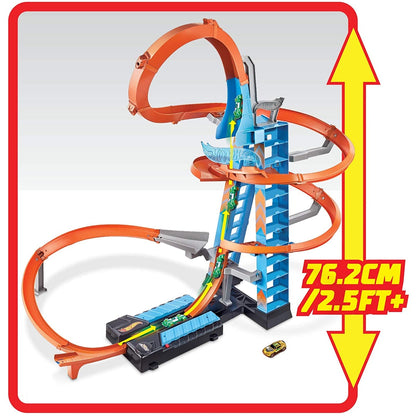 Hot Wheels GJM76 Action Sky Crash Tower Trackset Motorized Racing Playset Toy