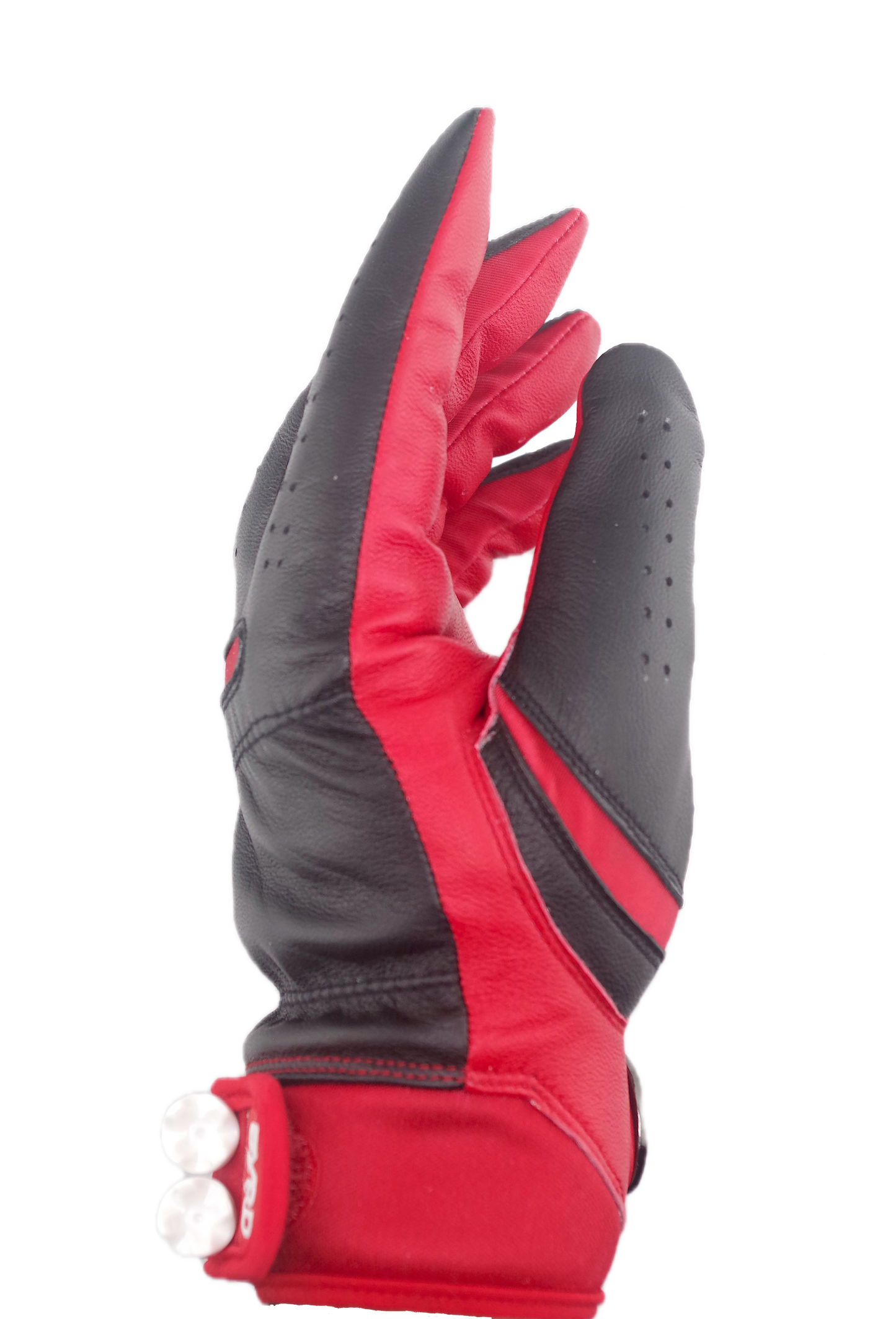 THE BYRD GOLF GLOVE - BLACK / RED