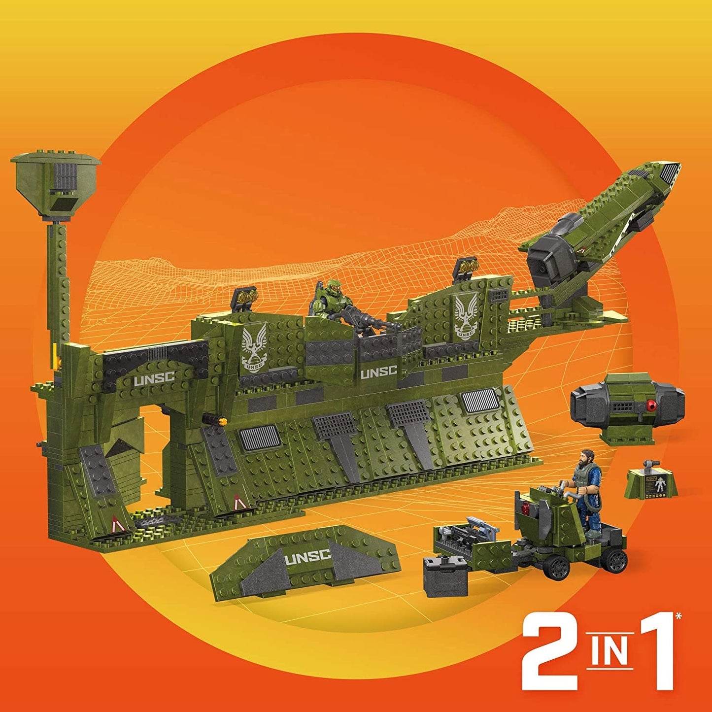 Mega Construx HALO Infinite Pelican Inbound Building Block Toy for Ages 10 & Up