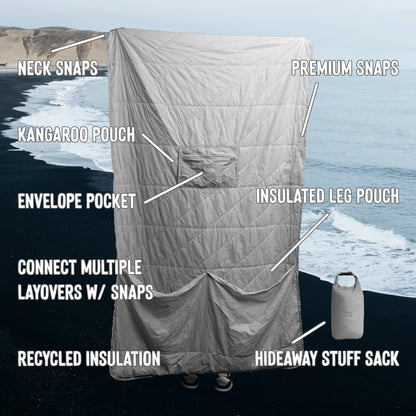 Layover™ Travel Blanket - Packable & Puffy | Gray