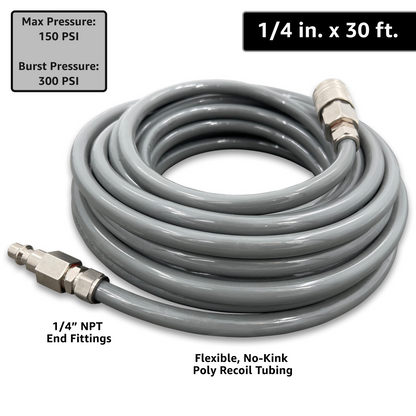 ViperFlow Poly Air Hose Kit - 1/4" x 30 ft.