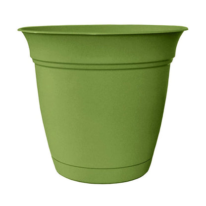 HC Companies ECA08000 8 In Eclipse Planter with Attached Saucer, Green (2 Pack)