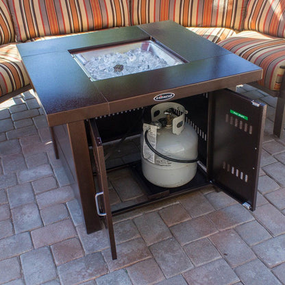 AZ Patio Heaters GS-F-PC Fire Pit 38 In 40,000 BTU Table w/ Glass Beads, Bronze