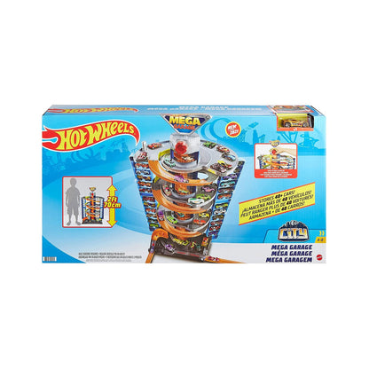 Hot Wheels City Mega Garage Playset w/ Corkscrew Elevator & Storage for 60+ Cars