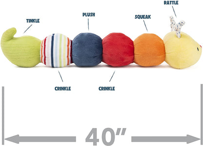 GUND 40 Inch Soft Tinkle Crinkle Jumbo Caterpillar Sensory Stimulating Plush Toy
