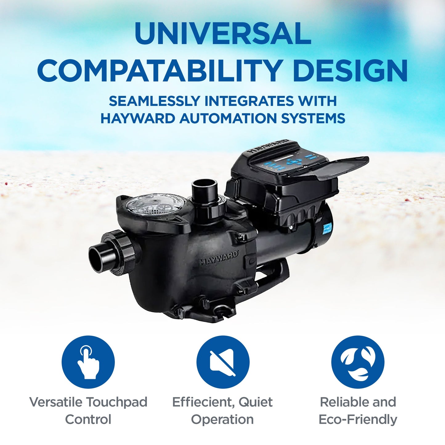 Hayward MaxFlo VS 230V Drop In Variable Speed Pump for In Ground Pools, Black