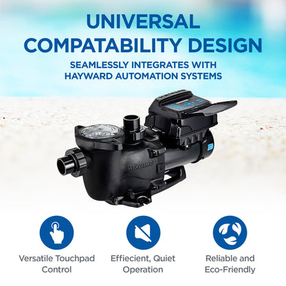 Hayward MaxFlo VS 230V Drop In Variable Speed Pump for In Ground Pools, Black