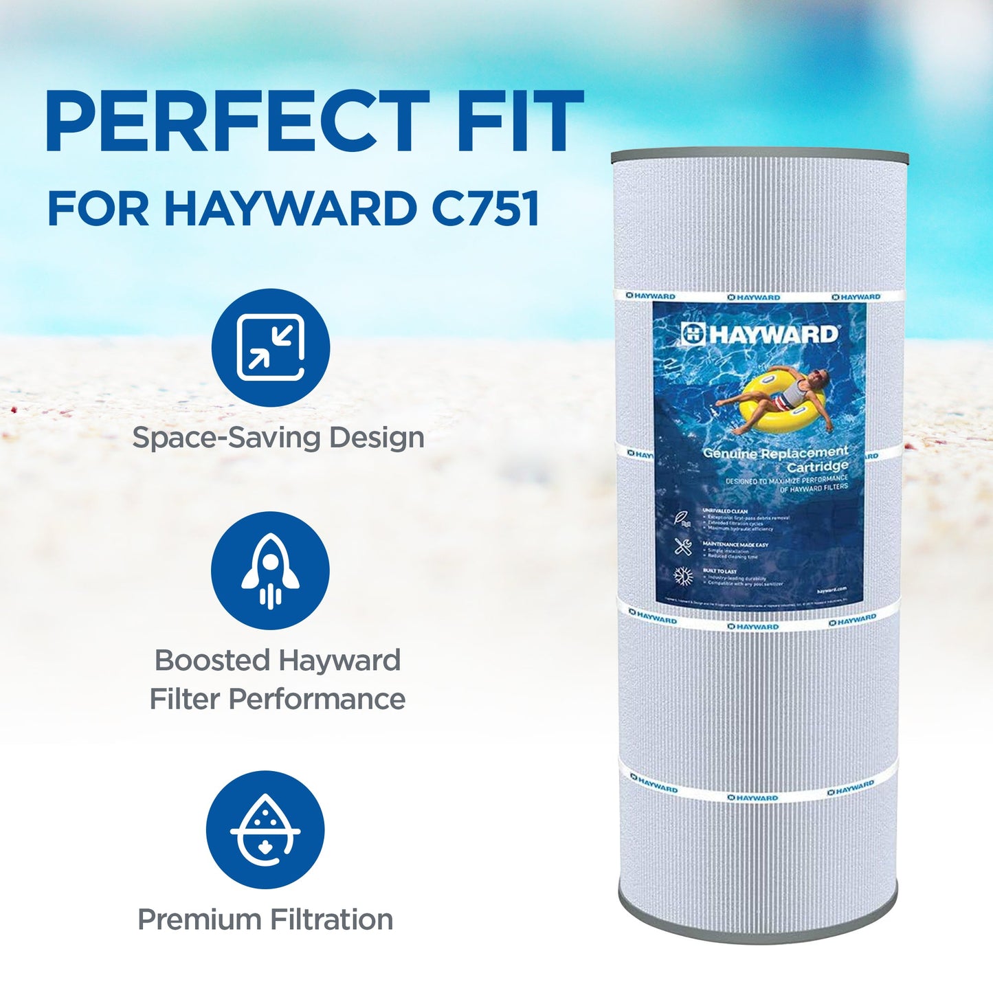 Hayward CX760RE Replacement Cartridge Element for StarClear Plus C751 Filters